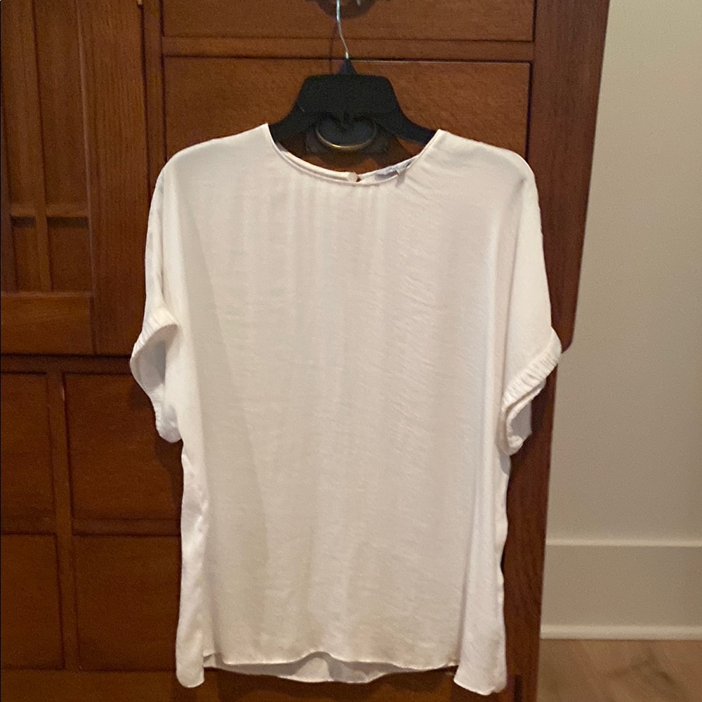 White Short Sleeve Blouse